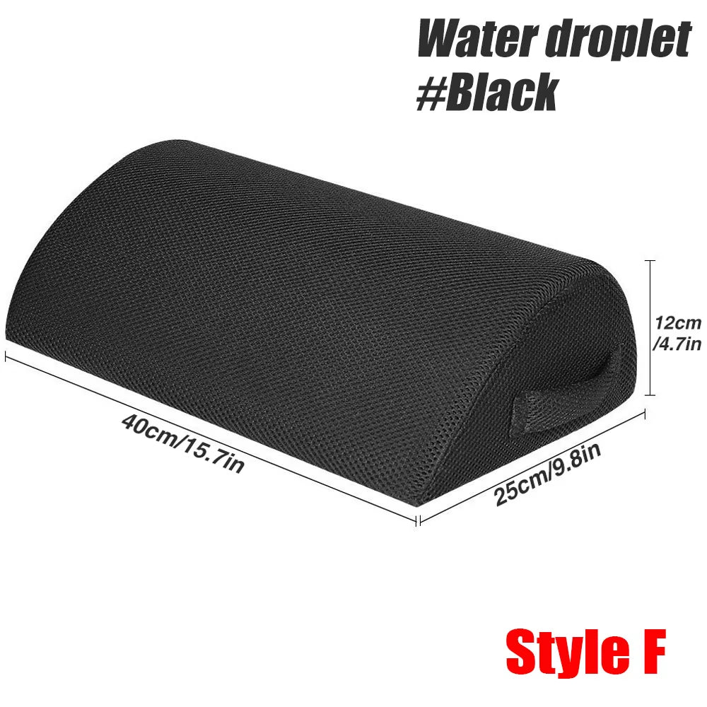 2 Heights Adjustable Foot Rest under Desk, Soft Memory Foam Footrest under Desk for Foot Rest at Work, Home, Airplane, Travel