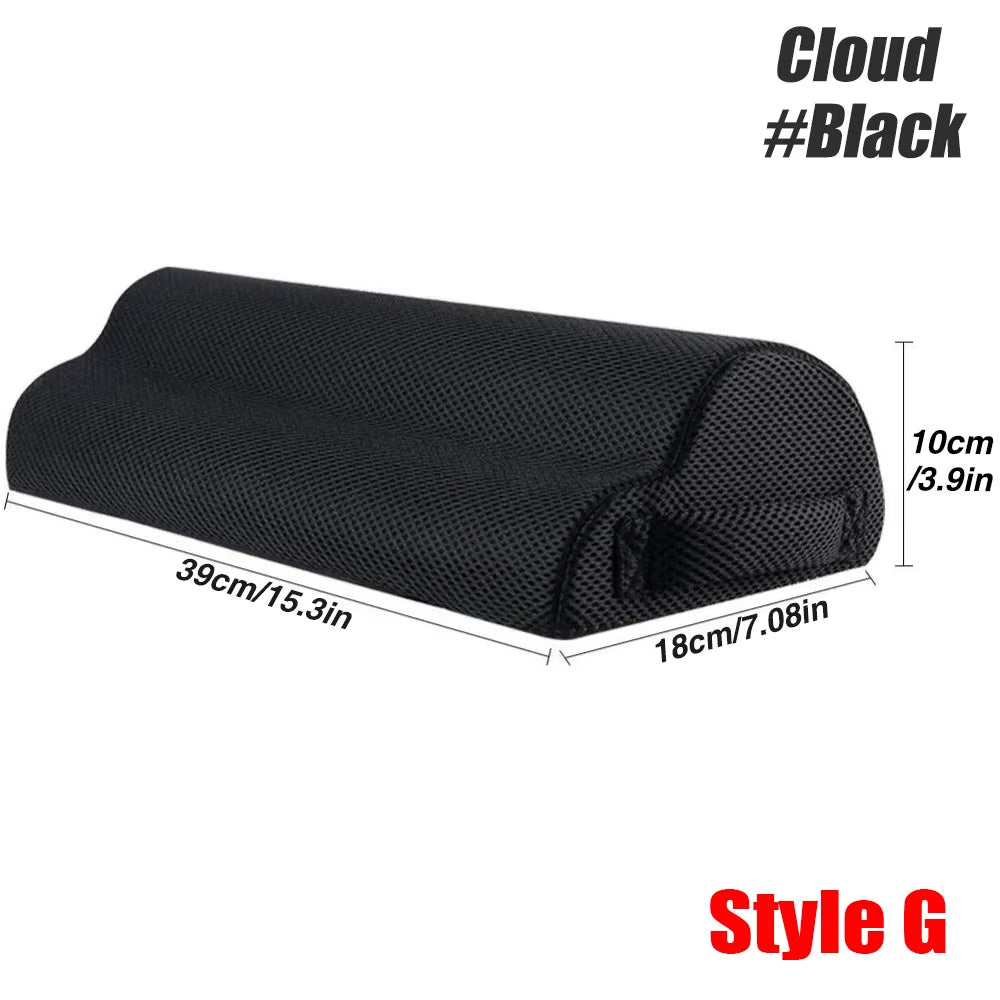 2 Heights Adjustable Foot Rest under Desk, Soft Memory Foam Footrest under Desk for Foot Rest at Work, Home, Airplane, Travel